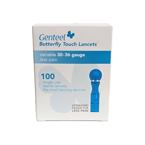 Genteel | Butterfly Touch Lancets | Polished | Smooth & Pain Free | Stainless Lancets (100 pcs) Cover