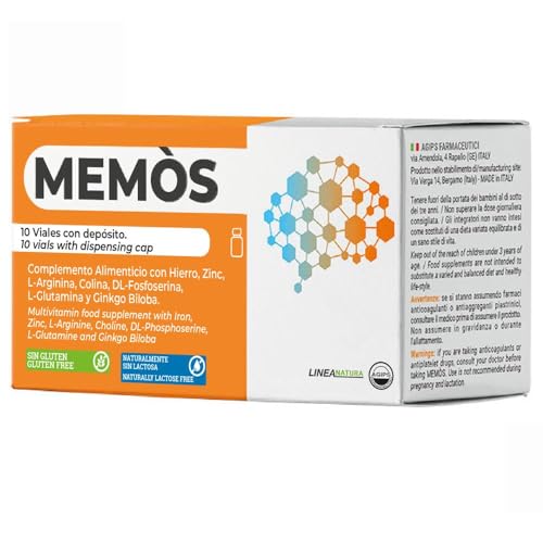 Memoria y agilidad mental Ideal para concentracion y memoria estudiar Contra el Estrés Restaurativo Ginko Biloba Vitamina B Hierro y Zinc 10 Botellas Agips