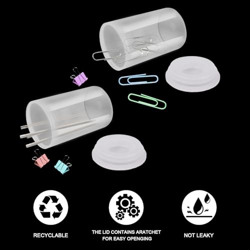 Image of 120 Pcs film canisters with caps, Canister Holder, 33 mm Empty Camera Reel Containers Storage Containers Case with Lids for Small Accessories Fish Hook Film Beads (Clear)