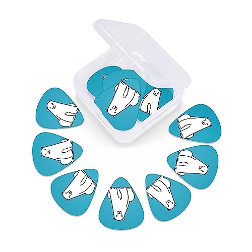 Polar Bear Lot de 12 médiators tendance et durables dans une boîte pour ukulélé guitare électrique basse - Les Beatles, Paul McCartney, John Lennon, RIngo Starr, George Harrison Polar Bear Lot de 12 médiators tendance et durables dans une boîte pour ukulélé guitare électrique basse – Image 7