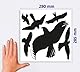 AVERY Zweckform 4485 Fenster-Aufkleber Warnvögel 6 Stück (Folie, schwarz, Vogelaufkleber für Scheiben, Wintergärten, Glashäuser, Vogelschutz, Vogel-Silhouetten, Schutz vor Vogelschlag, Fensterschutz)