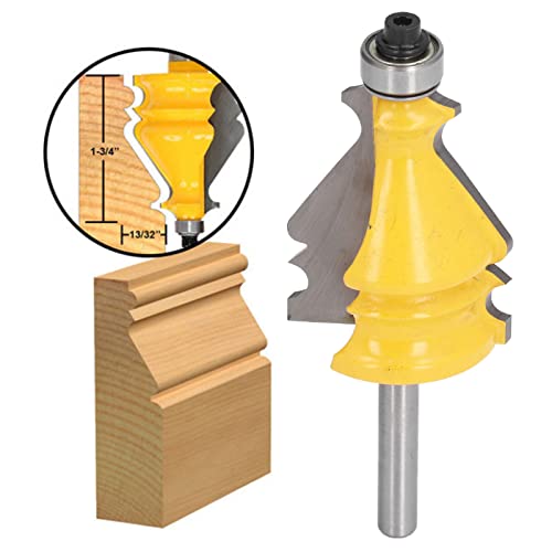 Yuecoom YUECOOMXDEMRPCWU2 Router Bit 1/4In Shank, Carbon Steel Alloy Door Molding Woodworking Cutter, Picture Frame Forming Line Mold Milling Trimming Groving Cutter Cnc Woodworking Tool,Woodworking Shape Cutter Tool thumb #3