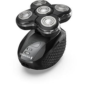 Remington XR7000 Balder Pro Rotary Shaver Rechargeable Waterproof Electric Razor for Men Cordless Lithium Power 5 Dual Track Flexing Heads and Pop-Up Trimmer Black