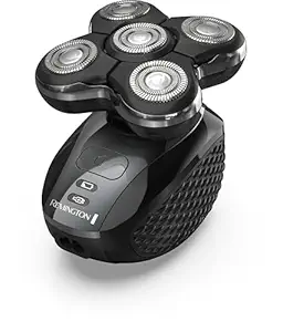 Remington XR7000 Balder Pro Rotary Shaver Rechargeable Waterproof Electric Razor for Men Cordless Lithium Power 5 Dual Track Flexing Heads and Pop-Up Trimmer Black