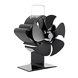 HPTHLY Mini Chimenea Negra, distribución eficiente del Calor