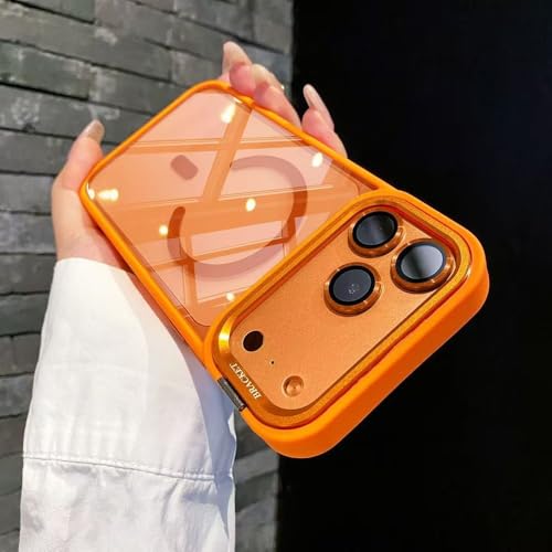 iPhone 17 16 15 14 13 12 11 Pro Max 16 15 Plus 17 Air 5 Plus �p���^�������Y�X�^���h�}�O�l�b�g�P�[�X�����Y�K���X�t�B�����N���A�d�b�z���_�[�P�[�X�A�I�����W�AiPhone 16 Plus �p