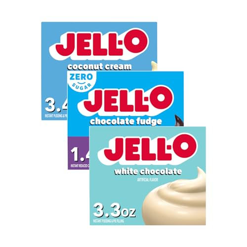 Image of Jell-O Pudding & Pie Filling Instant - Chocolate, White Chocolate & Coconut Cream (Variety Pack)