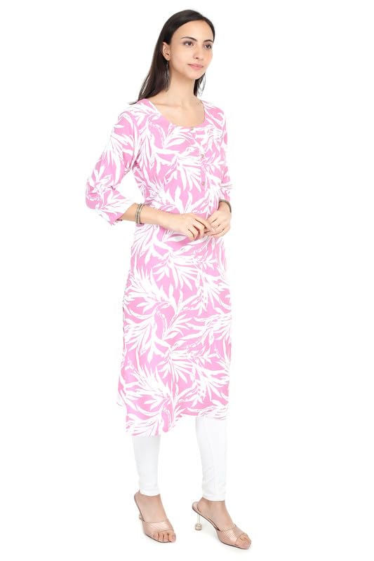 Image of Women's Rayon Kurta - Ethnic Wear Straight Kurti for Daily, Office & Festive Use