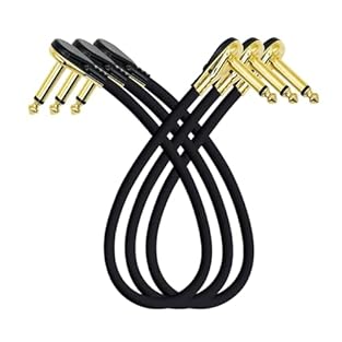 Elevates your guitar sound with this guitar patches cable, featuring coppers cores for crystal clearly sound transmission and durability The professional guitar effects pedal cables come in pack of 3, ensuring you have enough connection to integrate ...