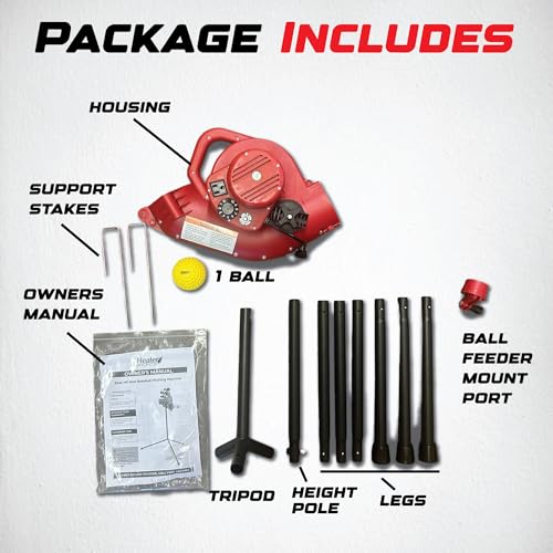 image for Heater Power Alley Pro Real Baseball Machine - Adjustable Design, Pitc