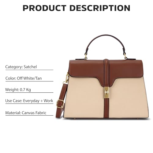 Image of Lavie Signature Women's Canva Flap Satchel Bag | Satchel Handbag for Work | Ladies Purse | Stylish Shoulder Bag | Gift for Women