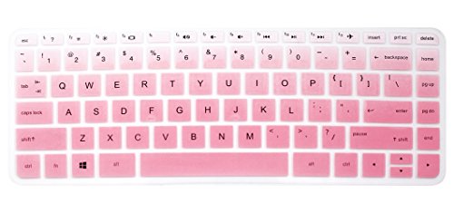 YYubao Keyboard Cover Compatible for 14 inch HP Pavilion 14-ab 14-ac 14-ad 14-an, HP Stream 14-ax, HP Envy 14-j0 Series, 14-ab010 14-ab166us 14-ac159nr 14-an010nr 14-an013nr 14-an080nr (Ombre Pink)