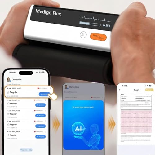 Image of CardioCheck Duo 2-in-1 Blood Pressure Monitor with ECG | FDA & CE Approved | 10 User Profiles | Accurate BP & ECG Reading | Large Display | Smart Health Tracking Device