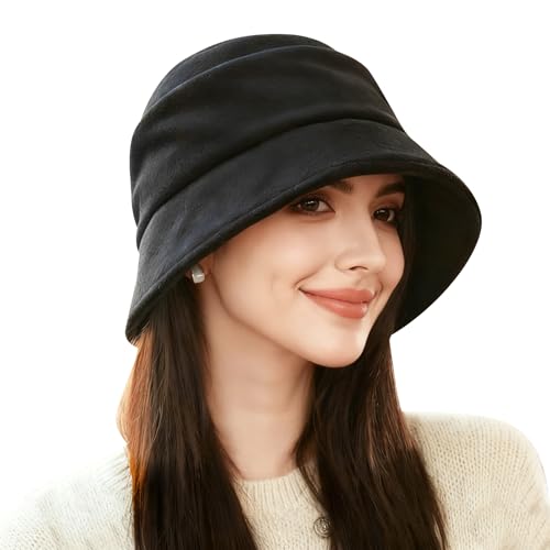 Chapeaux bob pour femme en laine Andiker pliable et thermique