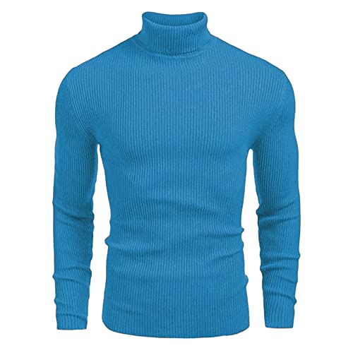 SAMST Mens Ribbed Slim Fit Knitted Pullover Turtleneck Sweater Casual Thermal Sweaters Basic Tops Lightweight Sweaters2