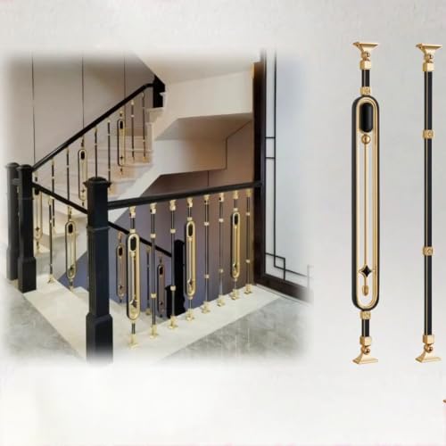 Balaustres de metal para escalera con diseño elegante y ejes de aleación de aluminio premium 8