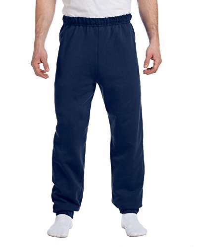 Jerzees mens 8 oz. 50/50 NuBlend Fleece Sweatpants(973)-J NAVY-M
