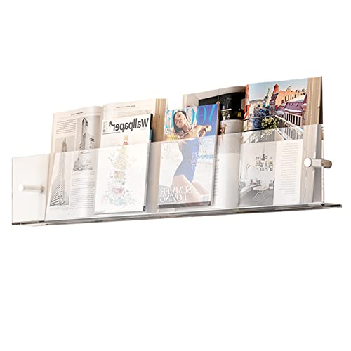 Porte-revues mural transparent 60 cm pour rangement de documents