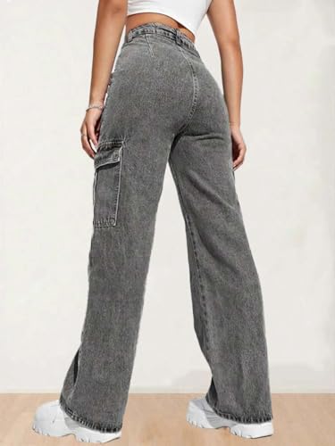 Image of KOTTY High Waist Wide Fit Jeans - Women's Relaxed Denim with Wide Leg