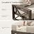 UDPATIO 5 Piece Aluminum Patio Furniture Set Faux Wood Grain Modern Outdoor Furniture Patio Conversation Set with 6" Olefin Fabric Cushions and Coffee Table, 600D Waterproof Cover Included, Light Grey