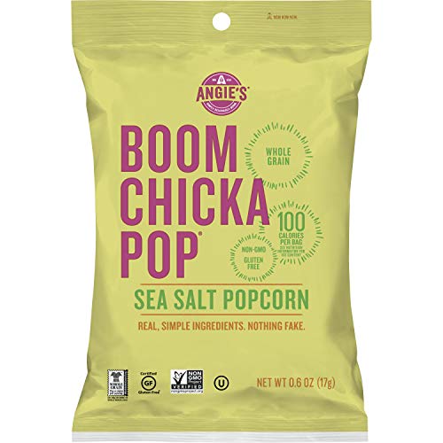 Angie's Boomchickapop Sea Salt Popcorn, 0.6 Ounce Bag, 6 Count (Pack Of 4) #TOP2