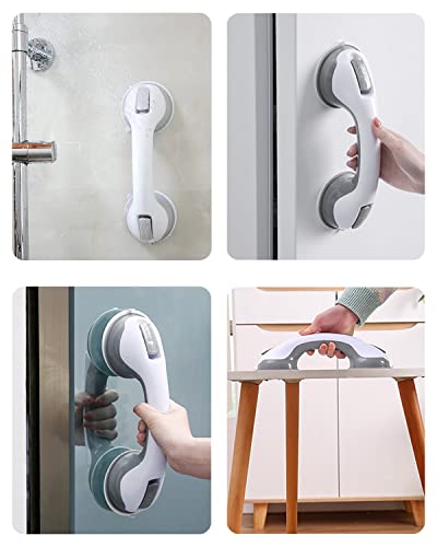 Tophome 12" Suction Grab Bars Shower Safety Bars Handles Bathroom Balance Bar Safety Hand Rail With Strong Suction Cup For Elderly, Seniors, Injury, Handicap-1Pc #TOP5