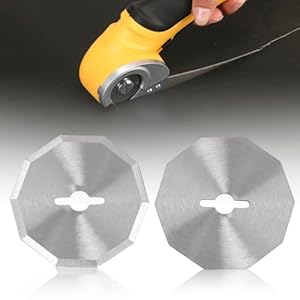 Rolsnijmesjes, 2 stuks elektrische schaarbladen, vervangende rotatiemessen, compatibel met elektrische snijbladen (1-1/2 inch) voor stof, tapijt, leer, vilt
