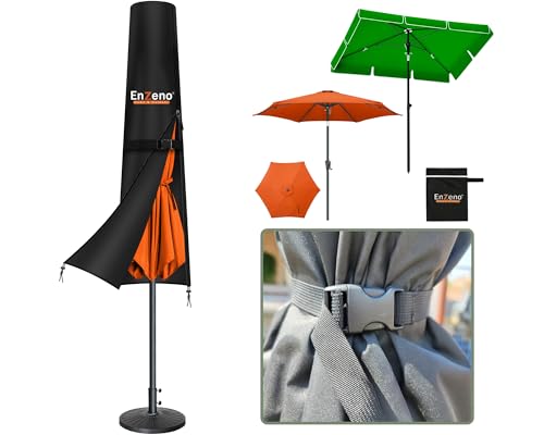 Enzeno Schutzhülle für Ø 350cm/200x300cm Sonnenschirme, 190x30/50cm Oxford Stoff Abdeckung Sonnenschirme, Abdeckhauben für Gartenschirm mit wasserdichtem Reißverschluss Enzeno Schutzhülle für Ø 350cm/200x300cm Sonnenschirme, 190x30/50cm Oxford Stoff Abdeckung Sonnenschirme, Abdeckhauben für Gartenschirm mit wasserdichtem Reißverschluss