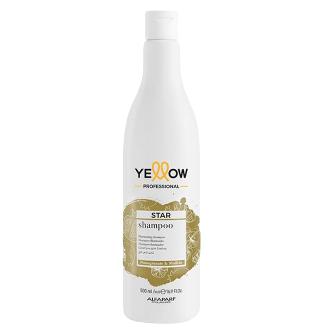 AlfaParf Shampoo, 500 ml, Illuminante - Yellow, Professional, Shiny Hair Cleanser