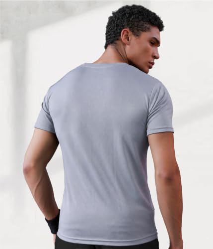Image of CHKOKKO Gym T Shirts for Men Workout Activewear Solid Quick Dry Sports Tshirt for man Breathable Lightweight Half Sleeve Regular Fit Round Neck Running Boys T Shirt