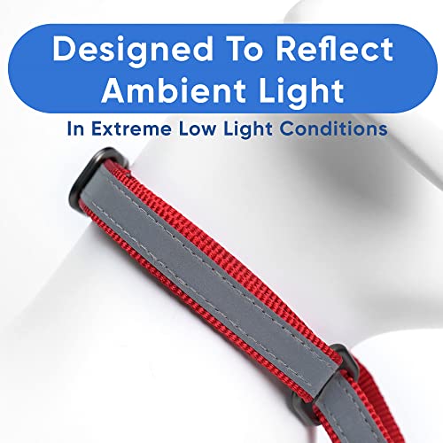 Pawtitas Customized Martingale Dog Collar Reflective Reflective Dog Collar Embroidered Personalized Name Phone Number Adjustable For Puppies Small Medium Large Size Dogs Small Red #TOP3