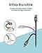 RAMPOW USB C Cable 3.3ft - QC 3.0 Fast Charge & USB 3.1 Data Sync - Braided USB Type C Cable - 56k Ohm Type C Charging Cable for Samsung Galaxy S10/S9/S8, LG, Sony, Moto and More - Space Gray