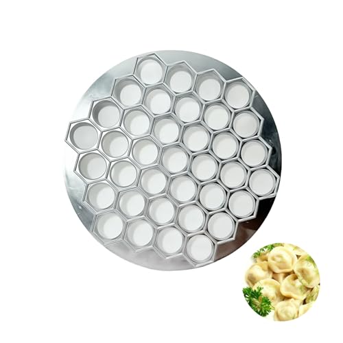 Moule à Raviolis 37 Trous - Emporte-pièce Multifonctionnel pour Cuisine et Restaurant - Idéal pour Raviolis, Boulettes, Gâteaux, Wan Tans et Autocollants de Pot -...
