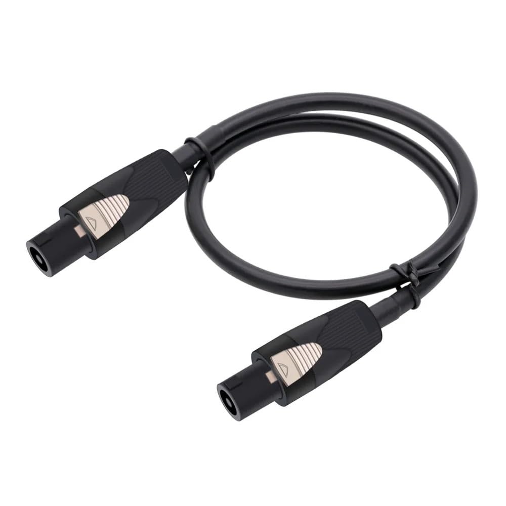 Cable de altavoz de 1M-10M Cables de conexión 12AWG - Cables profesionales Speakon a Speakon Negro Cable calibre 12 Neutrik NL4FX (NL4FC) (Color : Nero, Size : 6m)