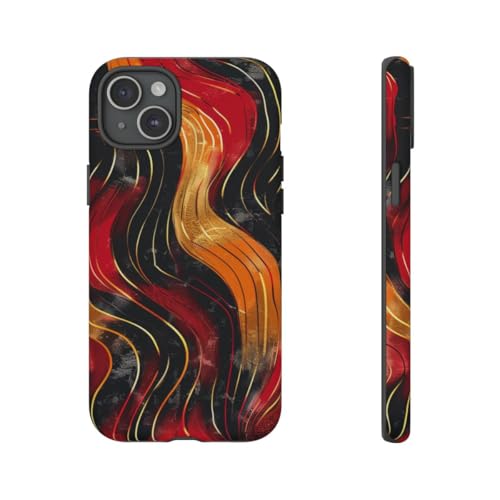Coque rigide mate iPhone 15 Plus à motif ondulé pour sublimer vos tenues urbaines