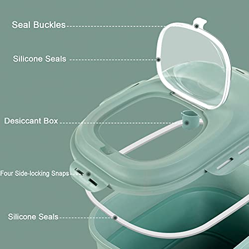 Large Sized Pet Food Storage Container with Lid, Foldable Snaps Closed Storage Bin with Food Scoop for Dog and Cat Food… - Image 4
