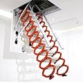 TT-YEL Indoor Telescopic Attic Stairs, Electric Pull-Down Attic Telescopic Ladder, Metal Ladder with Handrails, Suitable for Attics, Rvs, Outdoor Work, and Building Maintenance,70 * 120 * 200cm