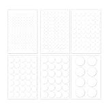 6 Adesivi Copriforo in PVC per Mobili, Tappi Copriviti Rotondi Autoadesivi con 6 Misure 12mm 15mm 21mm 25mm 30mm 50mm, Bianco Caldo, per Armadi Scrivanie Pareti