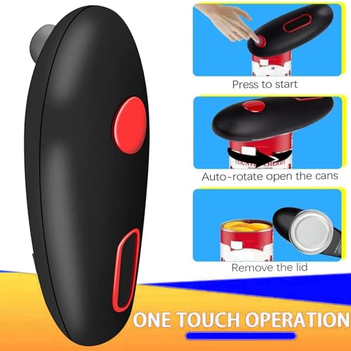 HAZARA Cans Opener, Electric One Touch Button Electric Can Openers, Smooth Edges for Safe Side Cutting Can-Opener Electric - Image 6