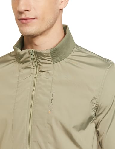 Image of Qube By Fort Collins Men's Nylon Standard Length Regular Fit Windbreaker Jacket - All-Weather & Winter Protection, Lightweight & Windproof
