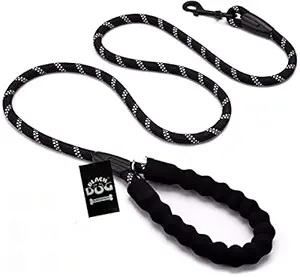 BLACKDOG Leash for Dogs, Washable and Reflective Heavy Duty Rope Dog Leash with Anti-Slip Padded Handle and Suitable for All Breed Dogs ( Size- L 60 inch, W -1/2 inch )