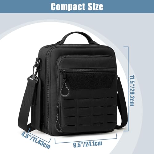 Damero Kopfhörer Tasche für Flieger, kleine Pilotenkoffer für Kopfhörer, Tasche für Flugkopfhörer mit Schultergurten, Schwarz