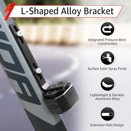 Image of Cruxer Bike Alarm with L-Shaped Bracket for Water Bottle Cage Mount, USB Rechargeable Wireless Anti-Theft Vibration Alarm, 110db Volume and Sensitivity Adjustable Sensor Burglar System with Remote