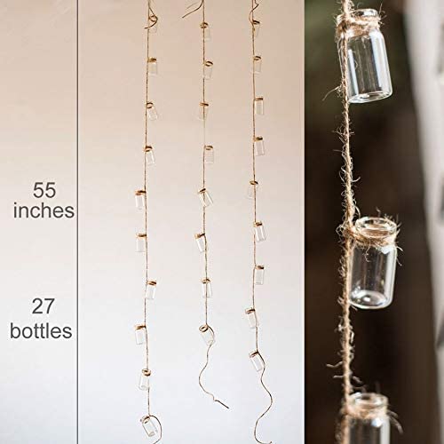 Hanging Planter Glass Terrarium Plants Container For Mini Air Plant Small Cuttings Succulent Propagation Hydroponic Wall Window Home Indoor And Outdoor Decorations Bottle Size 1.57X0.8 Inch Small #TOP5