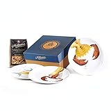 Chaque kit de la collection Capsule « Nel Signe de la ténacité » contient 3 assiettes en céramique à servir, finement décorées par des artisans fleuristes avec un autocollant « toboggan d'eau » appliqué à la main