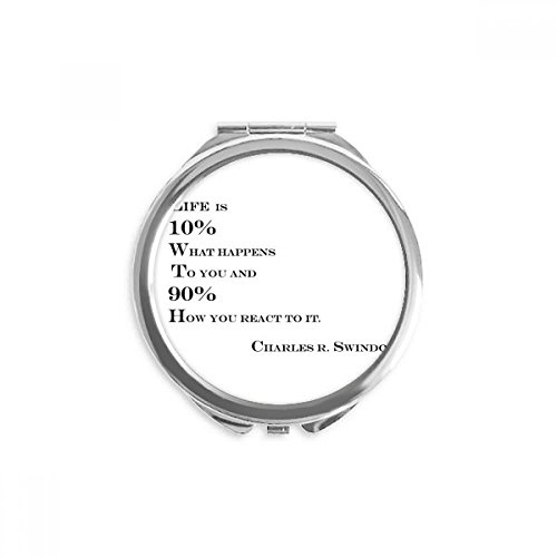 Miroir rond maquillage de poche à la main portable pour rester fraîche en voyage