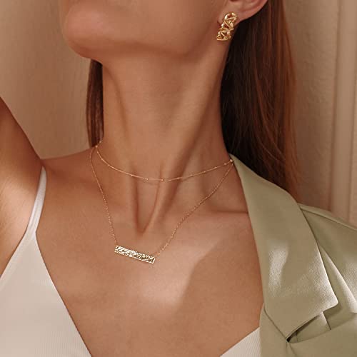 Image of MEVECCO Dainty Pendant Layered Necklaces for Women