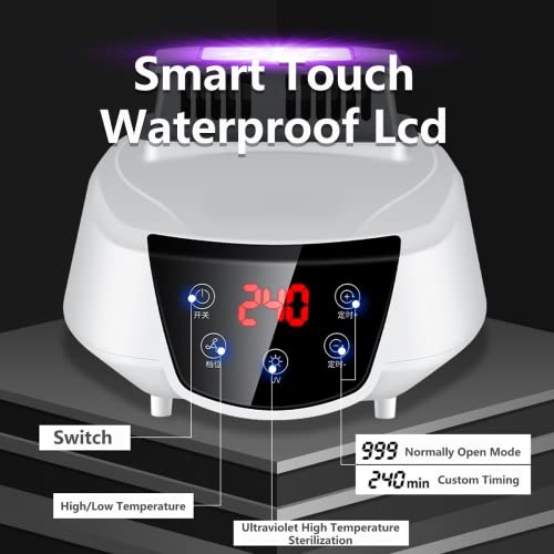 Foldable large capacity Air Dryers Clothes Indoor, Fast Drying Multi-Speed Heater Clothes Airer, Large Space Power Saving Electric Airer Clothes Dryer Haze Weather,Blue - Image 7