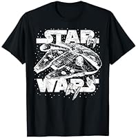 Póster de Star Wars Halcón Milenario Tie Fighter Battle Camiseta