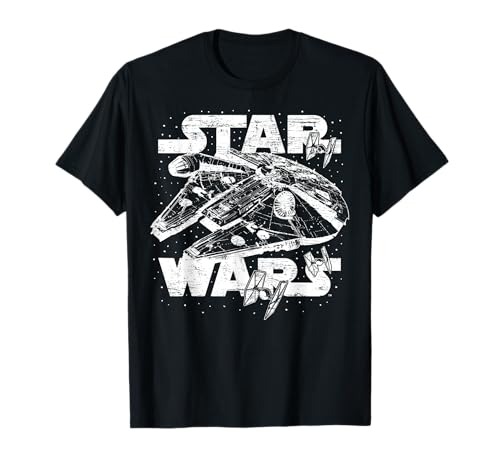 Póster de Star Wars Halcón Milenario Tie Fighter Battle Camiseta